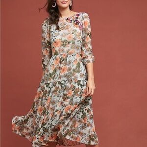 Anthropologie Eapalier Embroidered Tunic